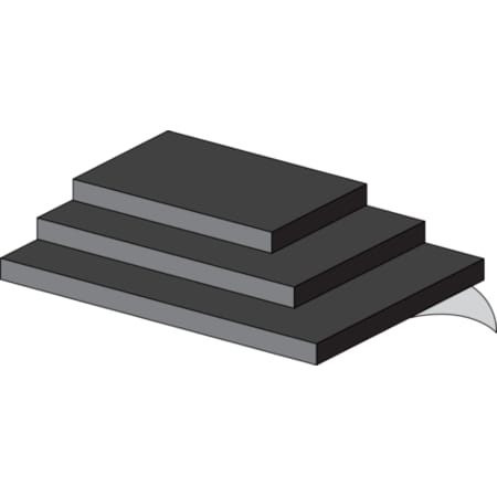 Zoro Select Foam Strip, Closed Cell, 1/4 in W, 10 ft L, 1/16 in Thick, Black ZUSANSR-FR-1