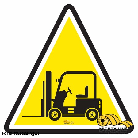 Mighty Line Forklift Crossing, Floor Marking Sign, 2 FORKLIFTCROSSING24