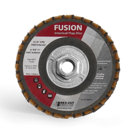 Rex Cut Fusion Flap Disc 4 1/2 x 5/8-11 T29 Fusi 894003