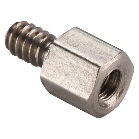 Zoro Select Standoff, #4-40 Thrd Sz, 3/8 in L, 3/16 in Thrd L 18-8 Stainless Steel Plain, 3/16 in Hex W, 10 PK HMF100-440-SS