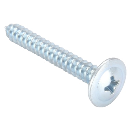 Zoro Select Sheet Metal Screw, #8 x 1-1/4 in, Zinc Plated