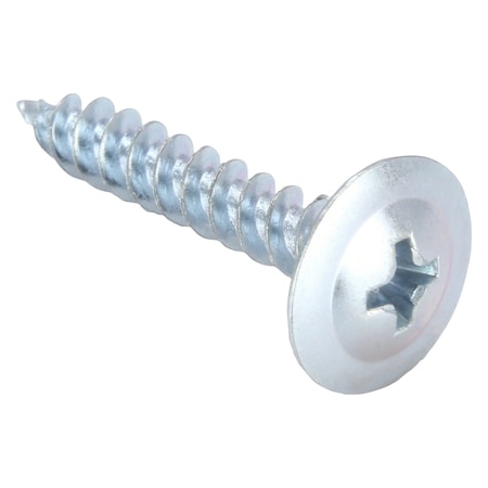 Zoro Select Sheet Metal Screw, #8 x 1 in, Zinc Plated Steel K-Lath Head Phillips Drive, 4300 PK B26456.016.0100