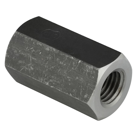 Zoro Select Coupling Nut, 3/4"-10, Steel, Grade 2H, Black Oxide, 2-1/4 in Lg, 1-1/4 in Hex Wd 204390BG