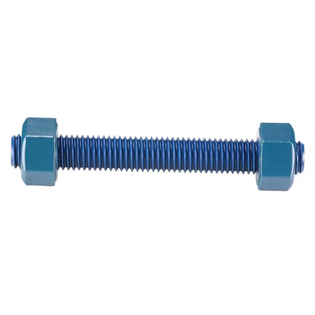 Usa Fastener Threaded Stud, Fluoropolymer Coated, 4 PK B7-.625-5
