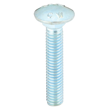 Zoro Select Carriage Bolt, Square Neck, 5/16"-18, 1-3/4 in L, Steel, Grade 2, Zinc Plated, 100 PK U08305.031.0175