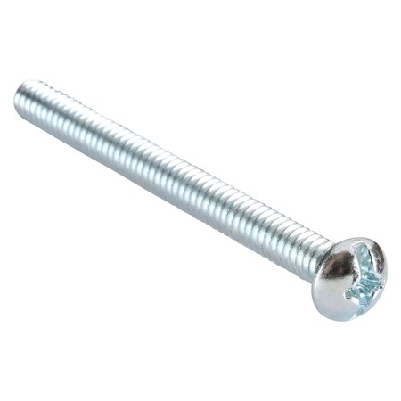 Zoro Select 1/4"-20 x 2 3/4 in Combination Slotted/Phillips Round Machine Screw, Zinc Plated Steel, 700 PK B24212.025.0275