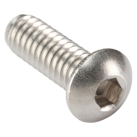 Zoro Select 1/4"-20 Socket Head Cap Screw, Button, Plain 18-8 Stainless Steel, 3/4 in Length, 100 PK U51030.025.0075