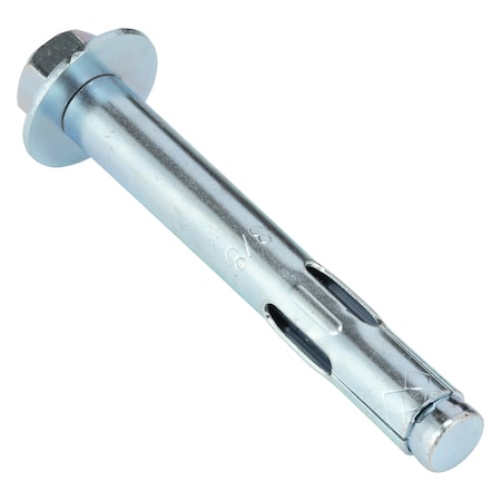 Red Head Dynabolt Sleeve Anchor, 3/8" Dia., 3" L, Carbon Steel Zinc Plated, 50 PK HN-3830