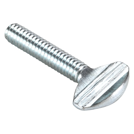 Zoro Select Thumb Screw, 1/4"-20 Thread Size, Spade, Zinc Plated Steel, 0.52 in Head Ht, 1 1/4 in Lg, 25 PK TSI0250125P0-025P