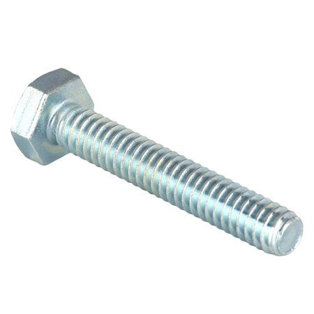Zoro Select Grade 5, 1/4"-20 Hex Head Tap Bolt, Zinc Plated Steel, 1-1/2 in L, 100 PK U01210.025.0150