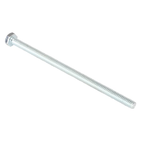 Zoro Select Grade A307, 1/4"-20 Hex Head Tap Bolt, Zinc Plated Steel, 5 in L, 25 PK U01209.025.0500
