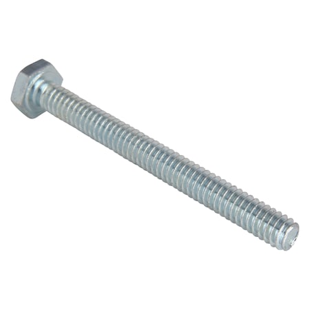 Zoro Select Grade A307, 1/4"-20 Hex Head Tap Bolt, Zinc Plated Steel, 2-1/2 in L, 50 PK U01209.025.0250