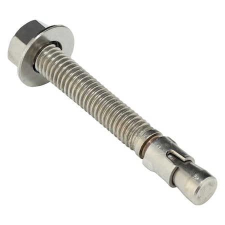 Mkt Fastening SUP-R-STUD + Wedge Anchor, 3/8" Dia., 3" L, Steel Plain, 20 PK 2738300