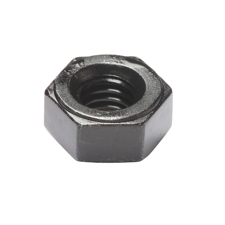 Zoro Select Heavy Hex Nut, 3/8"-16, Steel, Grade 2H, Black Oxide, 3/8 in Ht, 300 PK U22280.037.0001