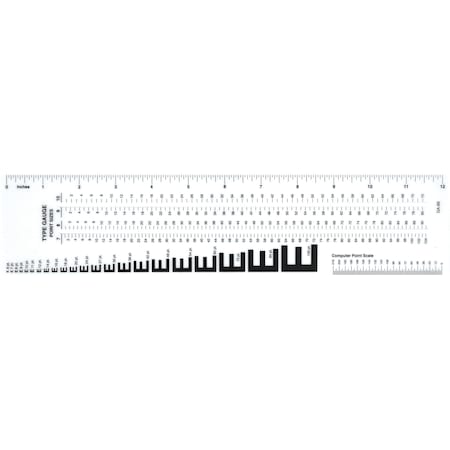 Westcott Rulers, 12" Graphic Arts Ruler GA-88