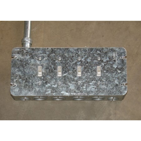 Southwire Toggle Switch Four Gang Multi-Gang Box Cover GBTC-4