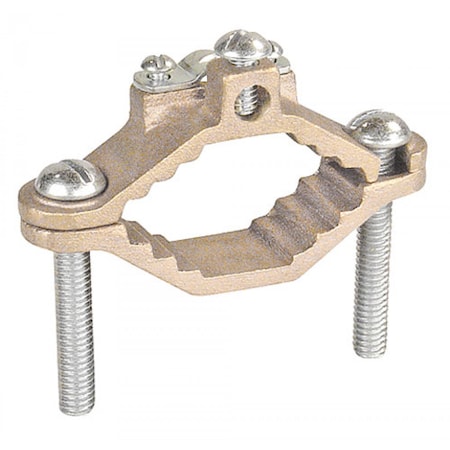 Southwire Bronze Ground Clamp For Armored Ground Cable, Pipe 2-1/2 To 4" GCA250400