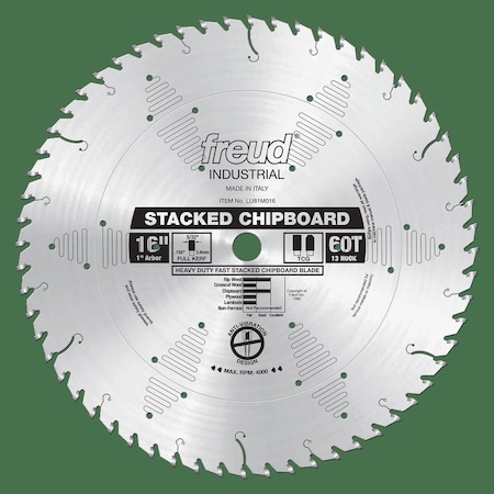 Freud Heavy Duty Stacked Chipboard Blade, 16 LU81M016