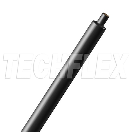 Techflex Heat Shrink Tube, Dual Wall, 2:1 I.D. Shrink Ratio, Black H2C0.19BK