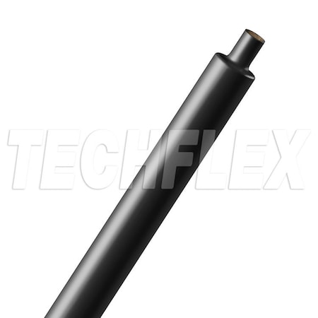 Techflex Heat Shrink Tube, Dual Wall, 2:1 I.D. Shrink Ratio, Black H2C0.38BK