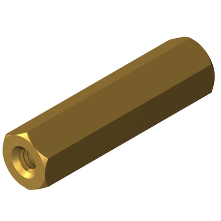 Lyn-Tron Brass Hex Female Standoff 5/16" OD x 5.000" Length x 8-32 Thread BR6952-0832-5.000-00