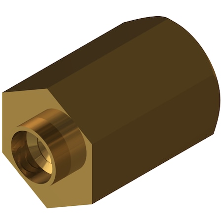 Lyn-Tron Swage Standoff 0.25 HX x 0.375 L x 4-40, 0.188 x 0.135 Shank, Brass BR6920C-0.375-34