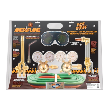 Ameriflame Med Duty Outfit Weld/Braze/Cut, 12Pc HS-MDUC