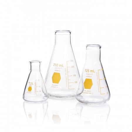 Kimble Chase Erlenmeyer Flask, Narrow Mouth, 125 mL,  26500Y-125