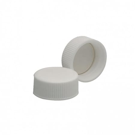 Wheaton White Pp Solid Top Screw Cap W/Po, PK144 239207