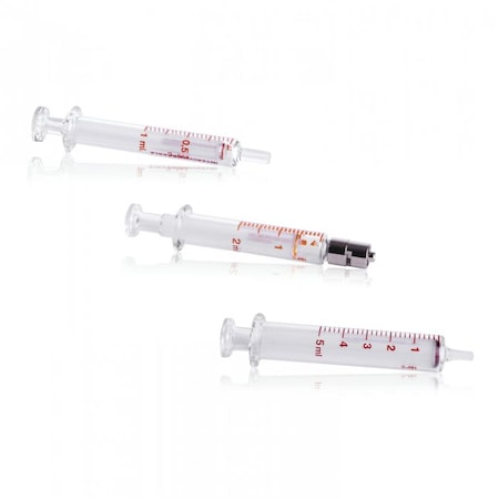 WHEATON Glass Syringe, Luer Nozzle, 30mL, PK2 W851007