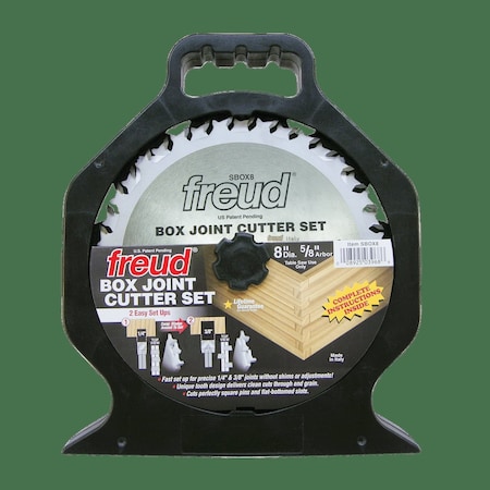 Freud Box Joint Cutter Set, 8" x 20T SBOX8
