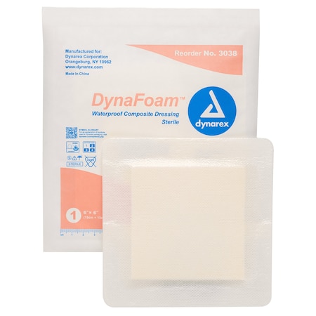 Dynarex DynaFoam Waterproof Bordered Foam, PK120 3038