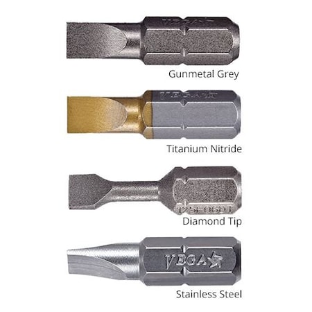 Vega Slotted 3-4 Insert Bit x 1" Ss 125F04SS
