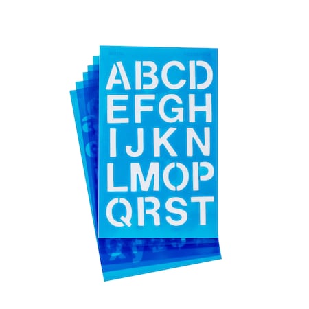 Westcott Stencils, Helvetica 3/4" &1" 15844