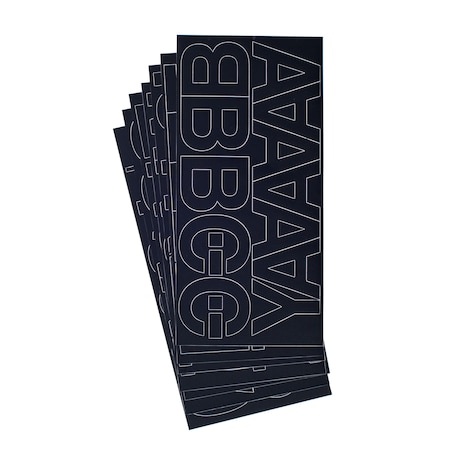 Westcott LetterCraft 2 in Permanent Vinyl Letters, Helvetica Font, Black 15852