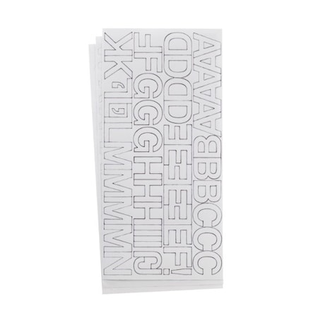 Westcott Permanent Vinyl Lettering, Helvetica1" 15861