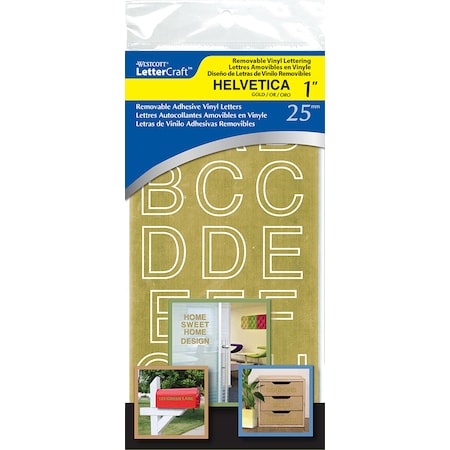 Westcott Permanent Vinyl Lettering, Helvetica 1" 16359
