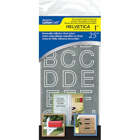 Westcott Permanent Vinyl Lettering, Helvetica 1" 16362