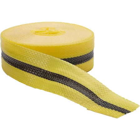 Mutual Industries Woven Barricade Tape Black/Yellow, 2" W x 50 yd. L M17780-41091-2000