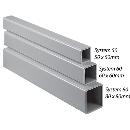 Nvent Hoffman COMPACT Series 4 Tubes, 991x80x80mm, Lt Gray, Steel CCS8T10