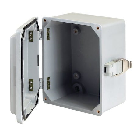 NVENT HOFFMAN Screw- or Hinge-Cover with Quick-Release Latch, Type 4X, 7.50x6.00x5.2 A865JFGQRR