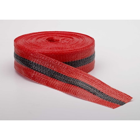 Mutual Industries Woven Barricade Tape Black/Red, 2" W x 50 yd. L M17780-79091-2000