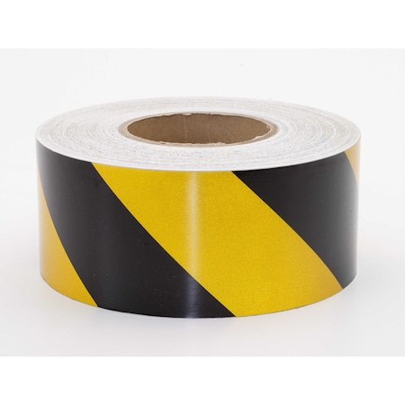Mutual Industries Reflective Hazard Stripe Tape Red/White, 3" W x 50 yd. L 17798-7910-3000