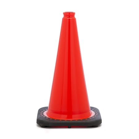 Mutual Industries Traffic Cone with 3 lb. Plain Finish, PK2, Plastic, 18 Inch Height, 10 Inch Length, 3 Pounds, Orange M17720-18-3