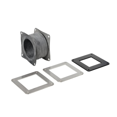 Nvent Hoffman Flexible Fitting, 6.00x6.00, Rubber F66WFFFG