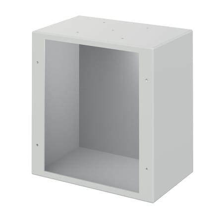 Nvent Hoffman Solid-Back Body, fits 166x160mm, Lt Gray, Steel LLB161612