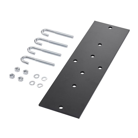 Nvent Hoffman Rack-To-Runway Mounting Plate Kit, Black LRRMPBLK18