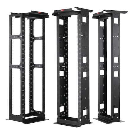 Nvent Hoffman MAXRACK Open Frame System, 86.13x24.00x41.75, Black, Aluminum M8432B45