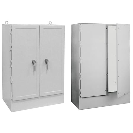 Nvent Hoffman Two-Door Free-Stand, Type 4X, 72.00x49.00x24.50, Fiberglass A724925FG
