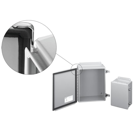 Nvent Hoffman Continuous Hinge with Flange Trough Collar, Type 12, 6.00x6.00x4.54, G A606CHFTC